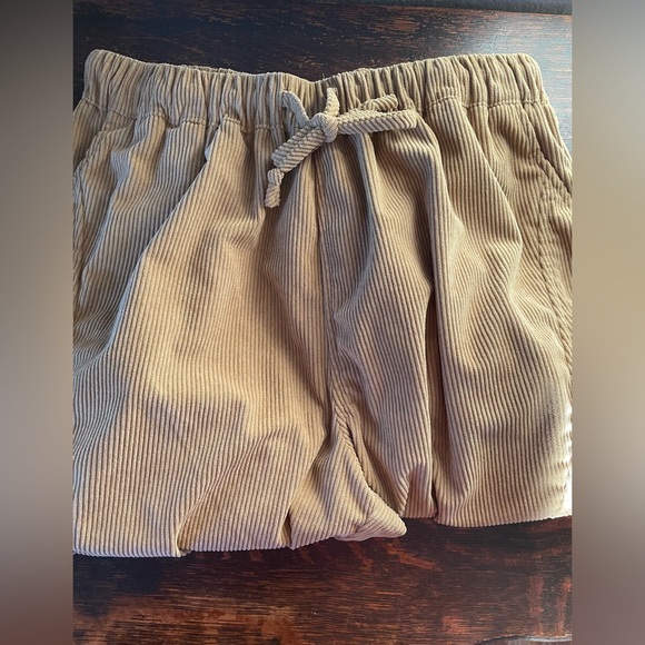 Women’s Mustard Corduroy Barrel Wide Leg Drawstring Pants M Size 6 - Picture 13 of 14